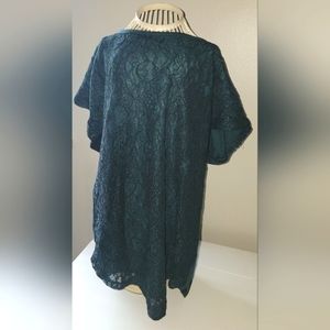 Violets and Roses Elma Laced Front Dark Green Size Medium